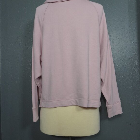 Old Navy Womens Light Pink Cowl Neck Long Sleeve Fleece Sweat Shirt Size Small - Picture 4 of 8